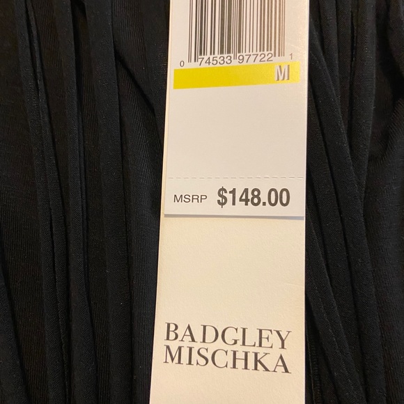 Badgley Mischka Black Spaghetti Strap Dress - Picture 6 of 6